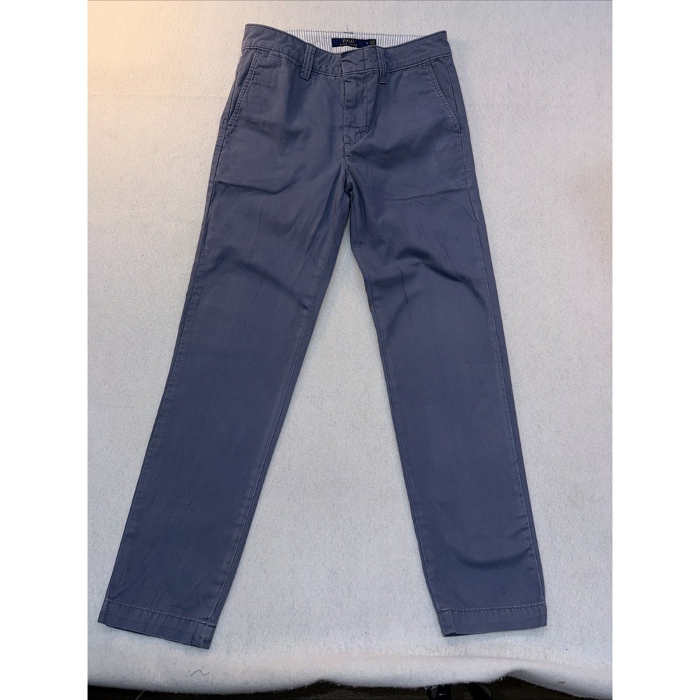 Polo Ralph Lauren Women's Size‎ 0 Blue Cotton Chino Pants Flat Front Preppy